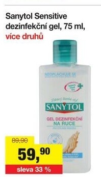 Dezinfekční gel na ruce Sanytol