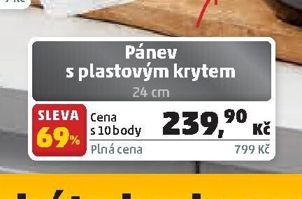Pánev s plastovým krytem 24 cm