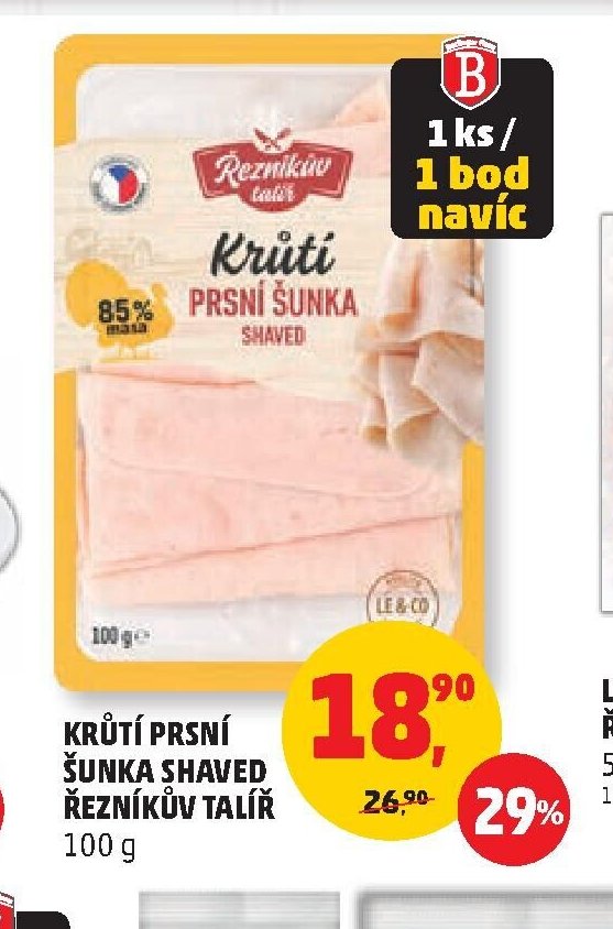 Krůtí prsní šunka shaved Řezníkův talíř 100 g