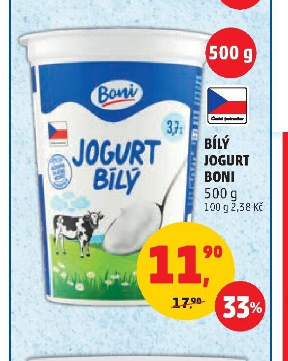 BÍLÝ JOGURT BONI