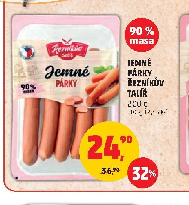 Jemné párky Řezníkův talíř