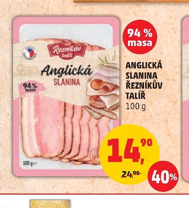 Anglická slanina Řezníkův talíř
