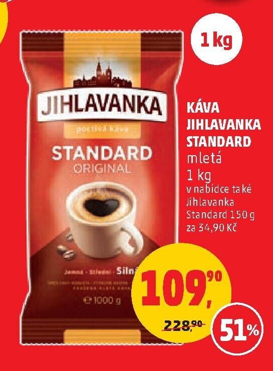 Káva Jihlavanka Standard mletá