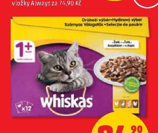 KAPSIČKY WHISKAS různé druhy