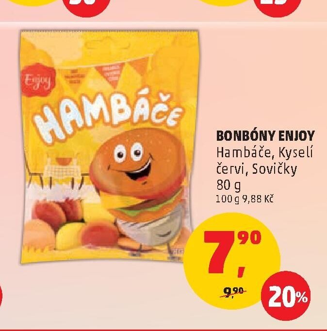 Bonbóny Enjoy Hambáče, Kyselí červi, Sovičky