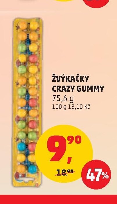 Žvýkačky Crazy Gummy