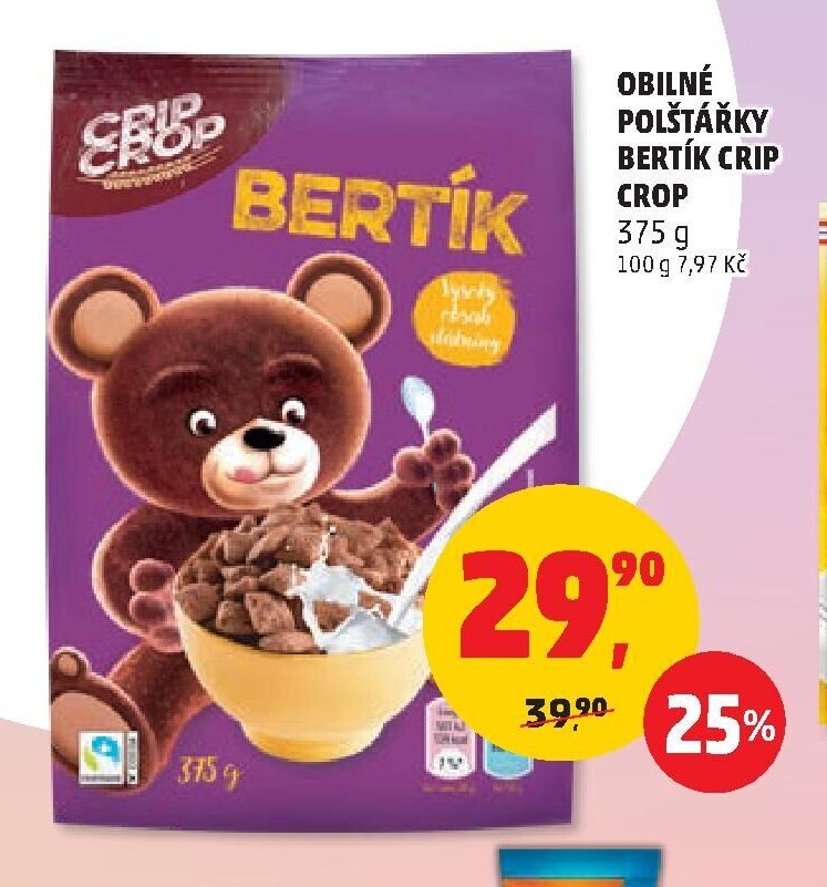 Obilné polštářky Crip Bertík