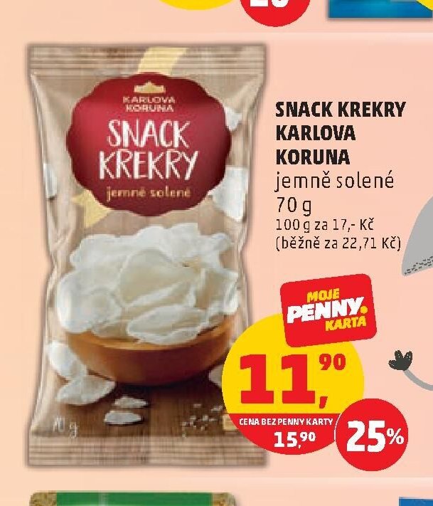 Snack krekry Karlova Koruna