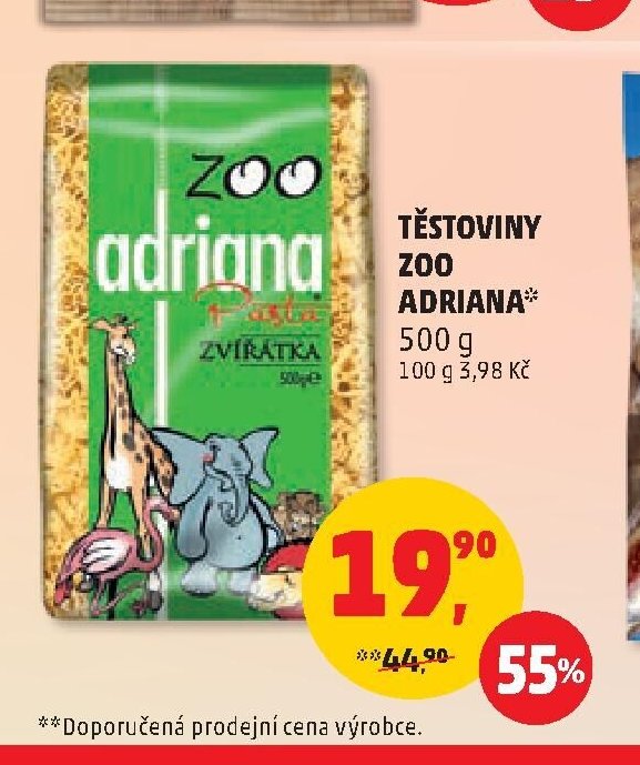 Těstoviny Zoo Adriana