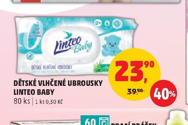 Dětské vlhčené ubrousky Linteo Baby