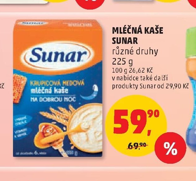 Mléčná kaše Sunar