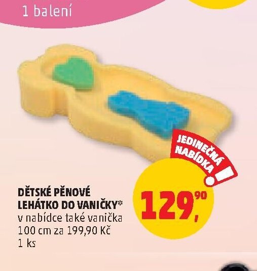 Dětské pěnové lehátko do vaničky