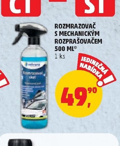 Rozmrazovač s mechanickým rozprašovačem