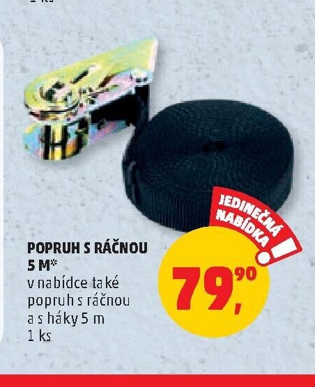 Popruh s ráčnou 5 m