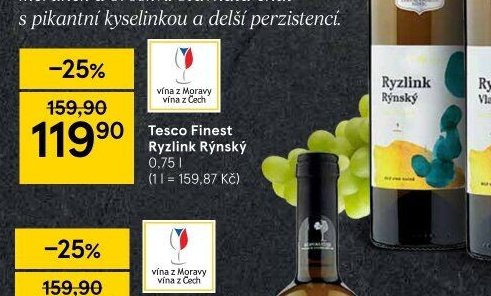 Tesco Finest Ryzlink Rýnský