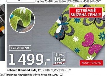 Koberec Diamond Kids - ASKO akcniletaky.com
