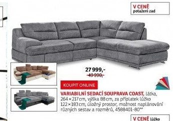 Variabilní sedací souprava COAST - ASKO akcniletaky.com