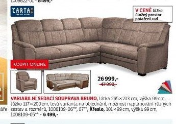 Variabilní sedací souprava BRUNO - ASKO akcniletaky.com