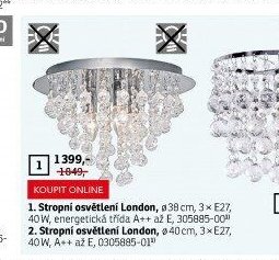 Stropní osvětlení London 38cm - ASKO akcniletaky.com