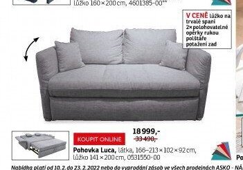 Pohovka Luca - ASKO akcniletaky.com