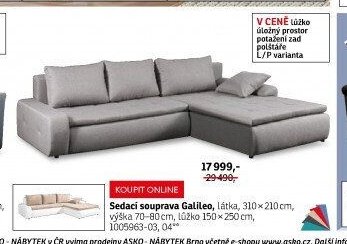 Sedací souprava Galileo - ASKO akcniletaky.com