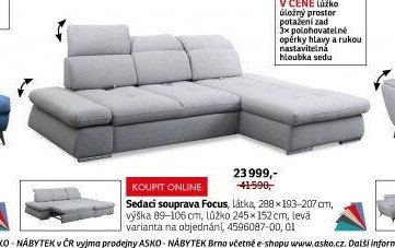 Sedací souprava Focus - ASKO akcniletaky.com
