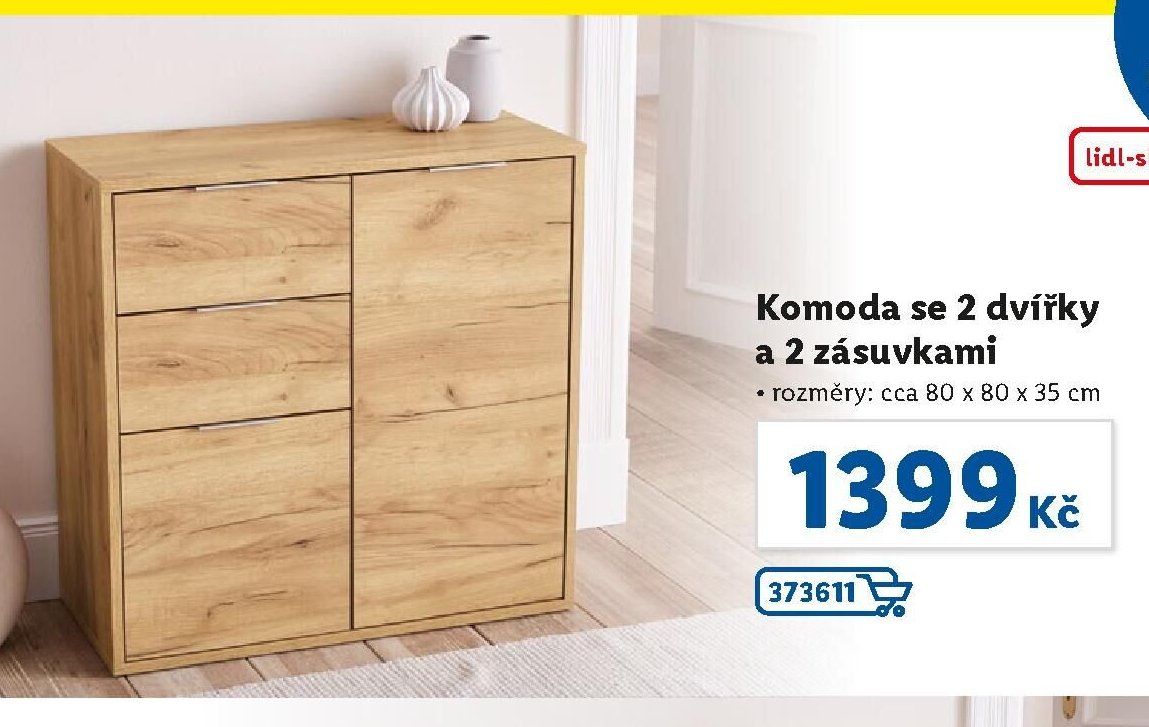 Komoda se 2 dvířky a 2 zásuvkami
