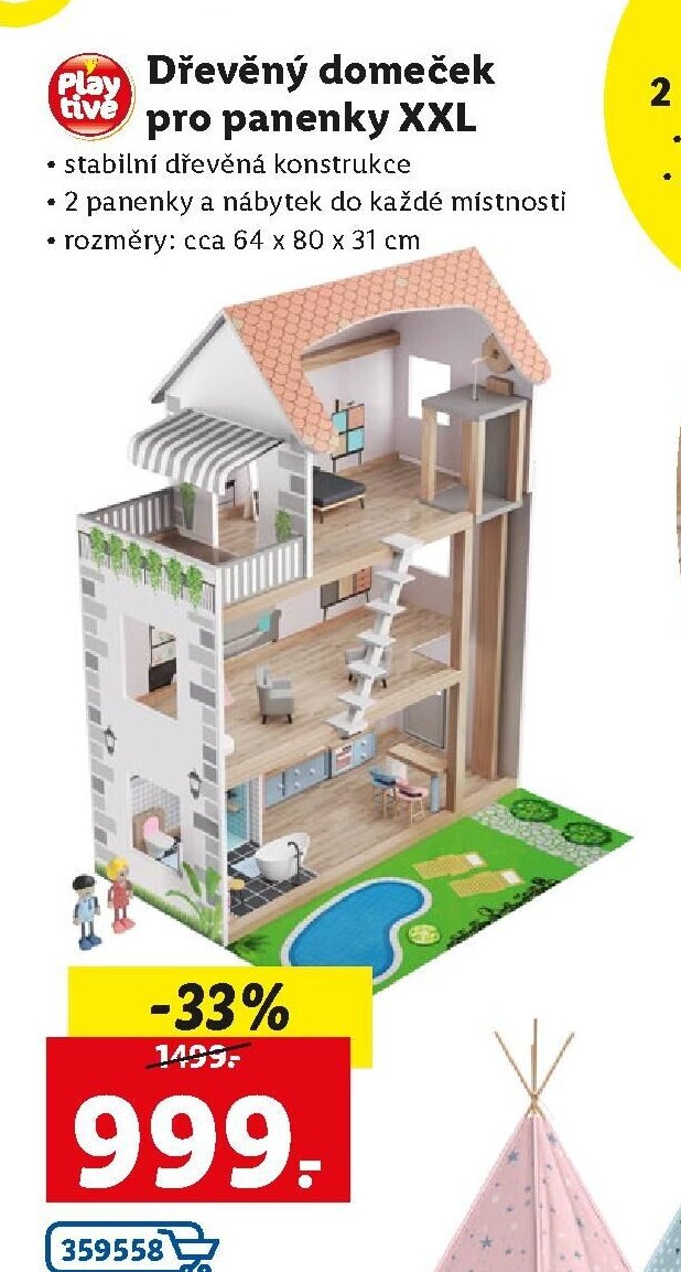 Dřevěný domeček pro panenky XXL