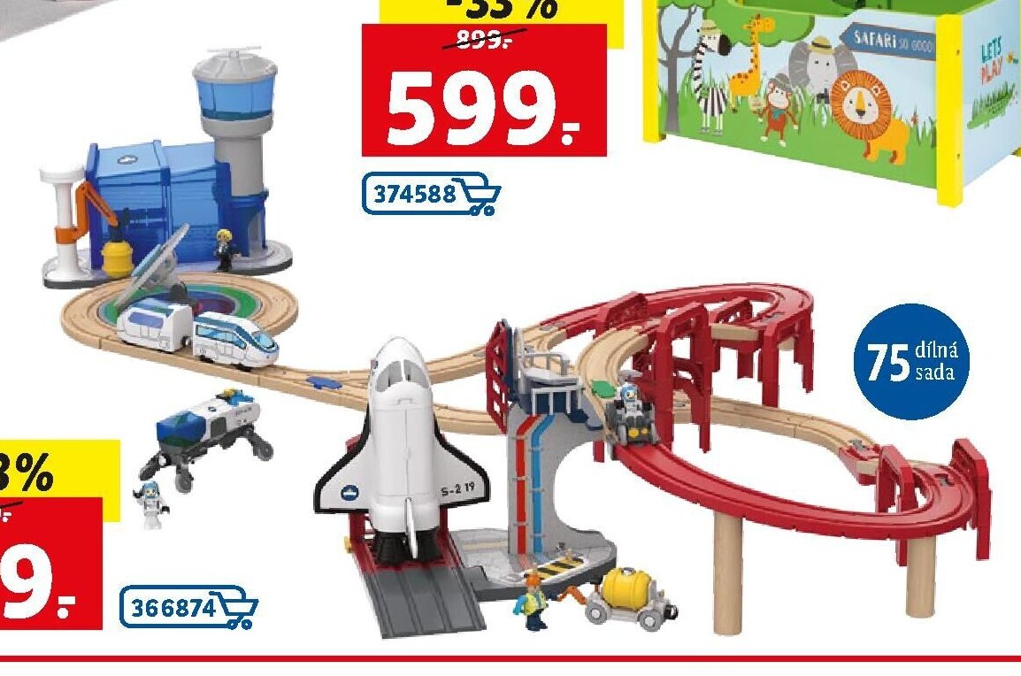 Dřevěná železnice Vesmírná stanice