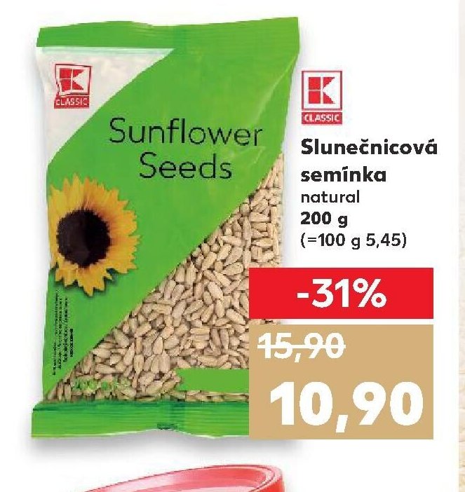 Classic Slunečnicová semínka natural 200 g