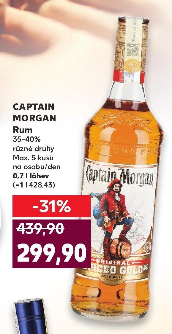 CAPTAIN MORGAN Rum 35-40%