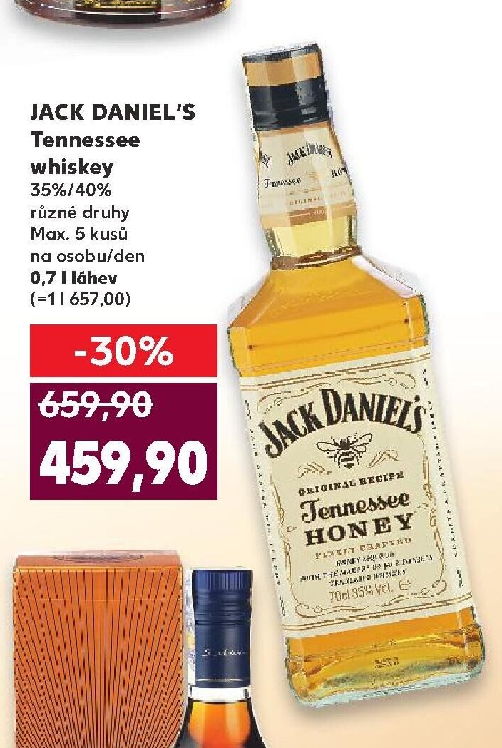 JACK DANIEL'S Tennessee whiskey 35%/40%
