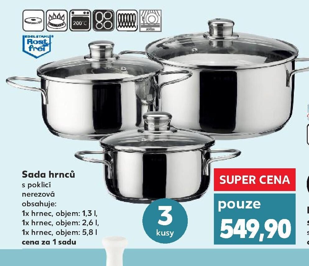 Sada hrnců s poklicí