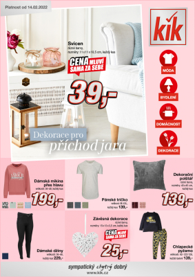 akční leták Kik textil 14.2.2022-28.2.2022