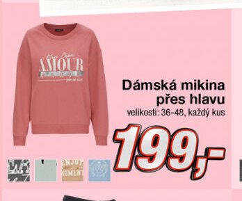 Dámská mikina přes hlavu