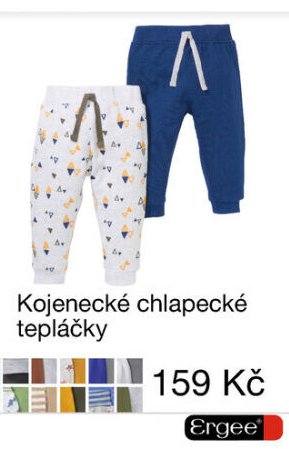 Kojenecké chlapecké tepláčky