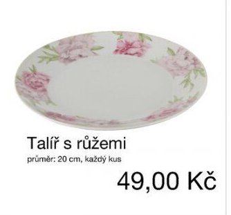 Talíř s růžemi