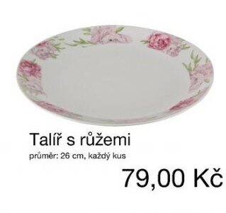 Talíř s růžemi