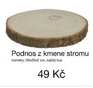 Podnos z kmene stromu