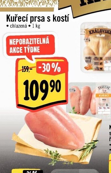 Kuřecí prsa s kostí