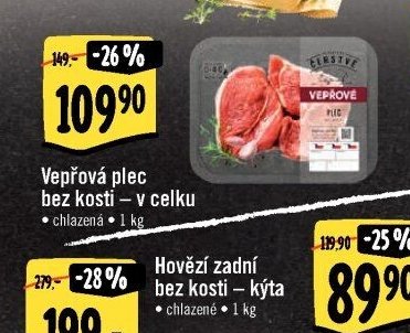 Vepřová plec bez kosti - v celku