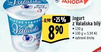 Bílý jogurt z Valašska Mlékárna Valašské Meziříčí