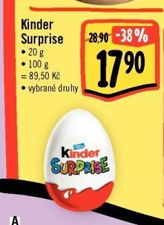 Čokoládové vajíčko s překvapením Kinder Surprise