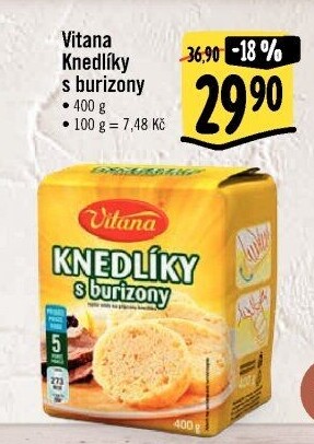 Knedlíky v prášku s burizony Vitana