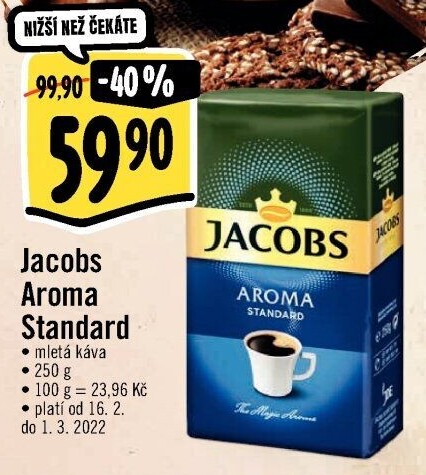 Mletá káva Jacobs Aroma Standard