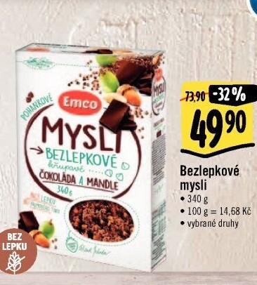 Müsli bez lepku Mysli na zdraví Emco