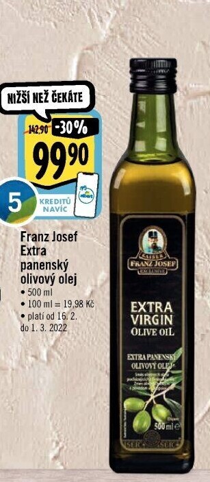 Olivový olej extra panenský Exclusive Franz Josef Kaiser