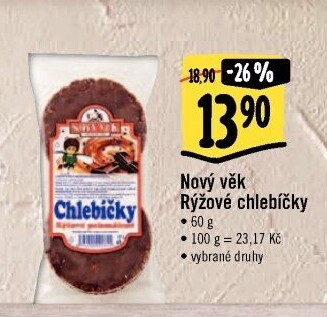 Rýžové chlebíčky polomáčené Nový věk