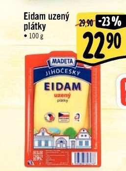 Sýr Eidam uzený 44% Jihočeský Madeta