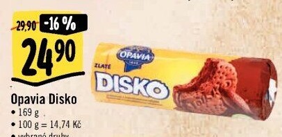 Zlaté sušenky Disko Opavia